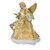 12" Lighted Gold Angel With a Snowflakes Christmas Tree Topper - Clear Lights