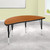 47.5" Brown Half Circle Wave Collaborative Thermal Laminate Activity Table