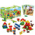 19" White and Blue Farm Education Bio-Based Building Blocks