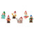 Pack of 6 Yellow and Red Gnome Family Figurines 10.43"