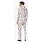 White Christmas Trees and Deer Printed Men's Adult Slim Fit Suit - Large