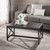 40" Black Contemporary Rectangular Coffee Table