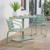 3-Piece Crackle Green Contemporary Outdoor Furniture Patio Bistro Set