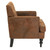 33.5" Brown and Beige Contemporary Tufted Club Chair