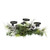 22" Green and Silver Mixed Pine with Blueberries Christmas Candle Holder Centerpiece