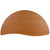 60" Brown Half Circle Collaborative Wave Activity Table with Adjustable Legs
