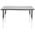 47.5" Gray and Black Rectangular Wave Collaborative Activity Table