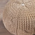 20" Beige Contemporary Knitted Round Pouf Ottoman