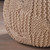 20" Beige Contemporary Knitted Round Pouf Ottoman
