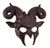 Red Ram Horns Demon Goat Man Half Face Costume Mask