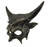 Painted Plastic Metallic Horned Demon Goat Man Half Face Mask Adult Devil Masquerade Costume - KBW-M39292-GD