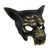Snarling Wolf Metallic Half Face Costume Mask