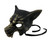 Snarling Wolf Metallic Half Face Costume Mask