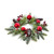 13" Red and Green Shatterproof Frosted Pine Berry Ball Ornament Candle Ring