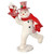 18.5" Red and White Frosted Cocoa Snowman Christmas Tabletop Decor