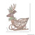 24.25" Green and Brown Deer Head Vine Sleigh Christmas Decor
