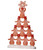 11.5" Red and White Gingerbread Snowman Tree Christmas Tabletop Decor