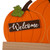 26.25" Orange and Black 'Welcome' Pumpkin Thanksgiving Cart Yard Stake or Hanging Sign