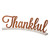29.75" Brown and White Vintage Style 'Thankful' Sign Decor