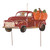 25" Red and Orange Rusty Truck Outdoor Yard Stake Thanksgiving Decor