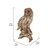13" Brown Barn Owl Standing on Stump Garden Statue