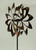 Metallic Brown Metal Art Spinning Pinwheel Wind Catcher Garden Stake