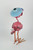 Metal Art Flamingo in Hat and Glasses Solar Eyes LED Light Garden Statue