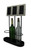 3 Bottle Rustic Metal Wine Holder w/Chalkboard Signs