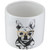 4.5" Round White Planter with Bulldog Print