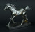 Steam Stallion Metallic Silver Running Steampunk Horse Statue