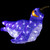 LED Lighted Commercial Grade Acrylic Swimming Penguin Outdoor Christmas Decoration - 16" - Pure White Lights