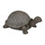 11.75" Polished Gray Turtle Outdoor Garden Statue