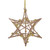 5" Rose Gold Starburst with Glitter and Beads Christmas Ornament