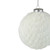 4-Inch White Chenille Plush Christmas Ball Ornament
