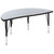 2-Piece Black and Gray Circle Collaborative Wave Activity Table Set 48"