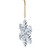 5.5" Silver and White Metal Snowflake Christmas Ornament on Jute Rope