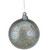4" Silver Iridescent Glass Ball Christmas Ornament