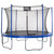 12' Blue and Black Upper Bounce Outdoor Trampoline with Enclosure Set