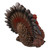 11" Brown, Red and Blue Fall Harvest Turkey Tabletop Figurine