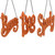 Set of 3 Orange Boo, Spooky, and Beware Hanging Halloween Decorations 5.75"