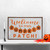 20.25" Orange and White "Welcome To Our Pumpkin Patch!" Autumn Metal Wall Decor