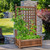 Costway Solid Wood Planter Box with Trellis Weather-Resistant Outdoor 25''x11''x48''