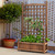 Costway Solid Wood Planter Box with Trellis Weather-Resistant Outdoor 25''x11''x48''