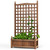 Costway Solid Wood Planter Box with Trellis Weather-Resistant Outdoor 25''x11''x48''