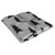 White Knit Christmas Throw Blanket with Black Trees 55" x 63"