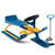 46" Blue and Yellow Kids Frost Rush Snow Sled with Padded Steering Wheel