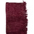 Burgundy Red Plush Chenille Throw Blanket with Fringe 50" x 60"