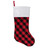 20" Red and Black Buffalo Plaid Christmas Stocking with Faux Fur Cuff