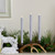 LED Flameless Glitter Taper Christmas Candles - 11" - Silver - Set 2