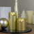 4" LED Gold Glitter Flameless Christmas Decor Candle